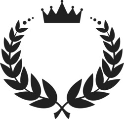 Award laurel decoration element. Laurel frame. First place award.