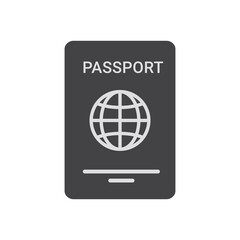 vector illustration of passport icon, passport book, flat passport book design.