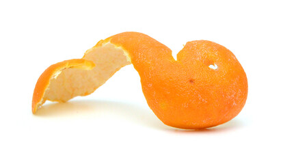 Naklejka na ściany i meble Ripe mandarin citrus isolated tangerine mandarine orange on white background.