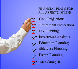 Filling Checklist for financial plans