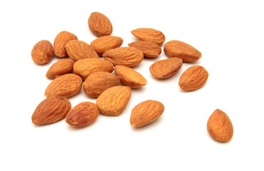 Almonds isolated on white background