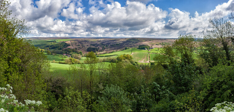Panorama of the Surprise View from Gillamoor to Farndale.