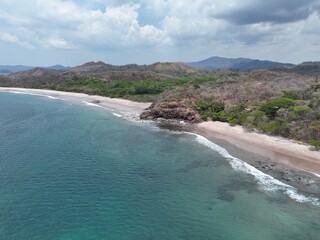 Aerial View of Playa Real Beach near Conchal and Tamarindo in Guanacaste, Costa Rica