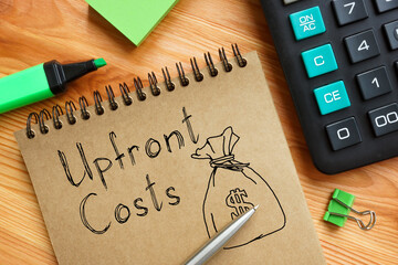 Upfront costs is shown using the text