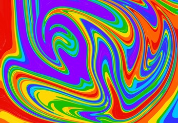  Abstract multicolored background with fancy colors. Designing wrapping paper, wallpaper and more. Mixing acrylic paints. Modern liquid art. Ink stain pattern. Digital drawing.