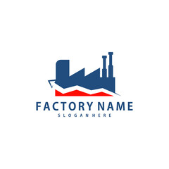 Obraz premium Stats Factory logo design vector, Creative Factory logo design Template Illustration