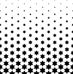 Fototapeta na wymiar Seamless halftone vector background. Filled with black stars