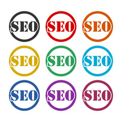  SEO badge icon color set