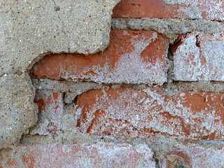 Ancient old vintage brick stone wall background