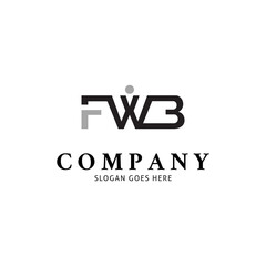 Initial Letter FWB Icon Vector Logo Template Illustration Design
