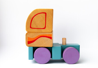 children's cars made of cubes, children's toys