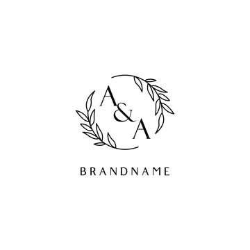 Letter AA monogram logo design inspiration, creative and elegant initial logo