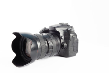 Fototapeta premium professional reflex camera on white background