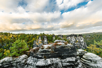 Elbe Sandstone mountains, Saxon Switzerland National Park, Dresden, Germany