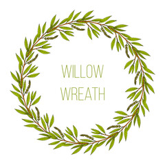 White willow floral wreath
