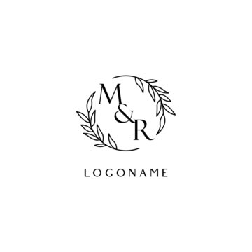 Letter MR monogram logo design inspiration, creative and elegant initial logo