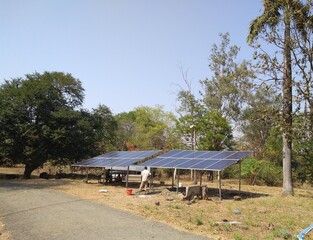 Fototapeta na wymiar Solar micro-grid project 