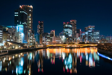 Fototapeta na wymiar 大阪市 天満橋の夜景