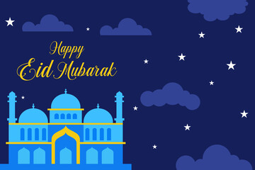 Eid mubarak religious islamic background design