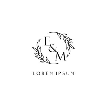 Letter EM monogram logo design inspiration, creative and elegant initial logo