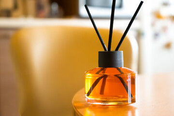 Perfume for home in a glass bottle