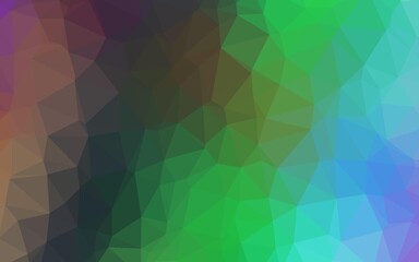 Light Multicolor, Rainbow vector shining triangular pattern.