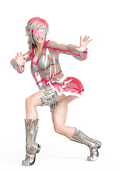 Obraz premium runner girl is frozen and can not run