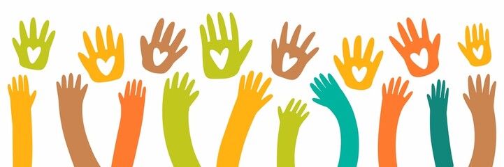 Obraz premium Vector illustration of a hand and a heart