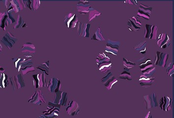Light Purple, Pink vector backdrop with lines, circles, rhombus.