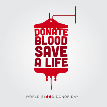 Donate Blood. World blood donor day concept