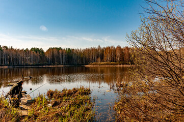 A forest lake on a spring morning in Samarskaya Luka National Park!