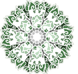 bellissimo mandala colorato disegnato a mano