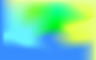 Abstract gradient green blue yellow colored blurred background