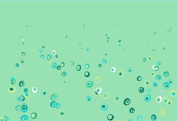 Light Green, Yellow vector cover with spots.