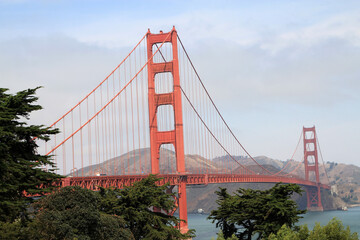 Golden gate bridge in San Francisco in California, USA