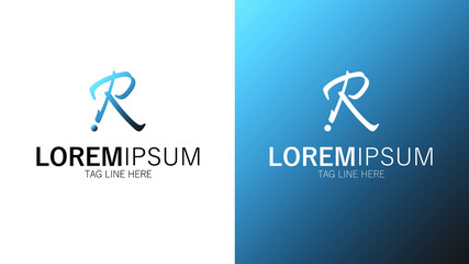 Letter R Web Logo Design Concept for Company Business Corporates Gradient color theme Vector EPS files
