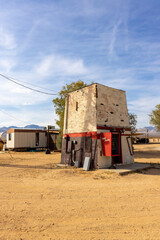 Old buildings preserve at ghost town, Robbers Roost ranch.