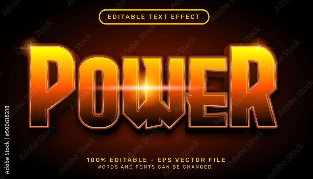 Poster power 3d text effect and editable text effect