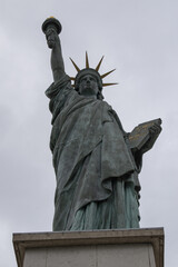 Paris, France, Europe: view of the replica of the Statue of Liberty made by Frederic Auguste...