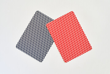 Pair of playing cards on a white background