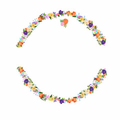 Vector illustration with floral wreath