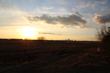 sunset in the farmers field, Pylypow Wetlands, Edmonton, Alberta