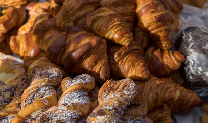 croissants at the open air market