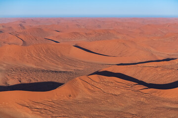 Fototapeta na wymiar Namibia, aerial view of the Namib desert, wild landscape, panorama in rain season 