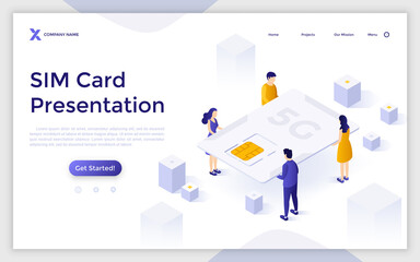 Vector Isometric Business Concept Template - obrazy, fototapety, plakaty
