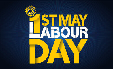 1st may labor day background design template