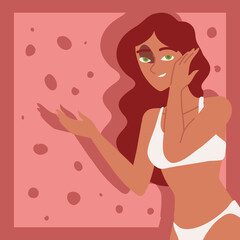 woman with spot on her face