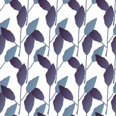 Seamless floral pattern with leaves for fabrics and textiles