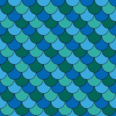 Summer seamless fish scales pattern for fabrics and textiles and packaging and gifts and cards and linens and kids © Tetiana