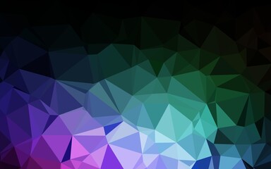 Dark Multicolor, Rainbow vector low poly layout.